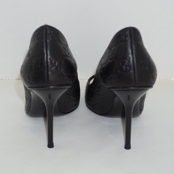❌SOLD❌Gucci Guccissima Peep Toe Pumps Size 36.5 - Picture 3 of 6
